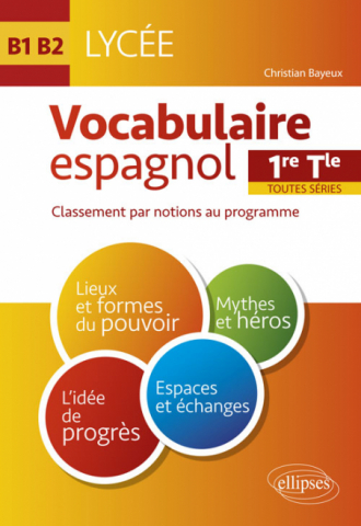 Espagnol. Vocabulaire espagnol au Lycée. Lexique classé par notions au  programme. Cycle terminal (1re et Terminale