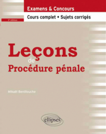 Leçons de Procédure pénale. 2e édition