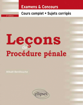 Leçons de Procédure pénale. 2e édition