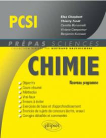 Chimie PCSI - nouveau programme