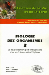 Biologie des organismes 3 - Le développement post-embryonnaire chez les Animaux et les Végétaux
