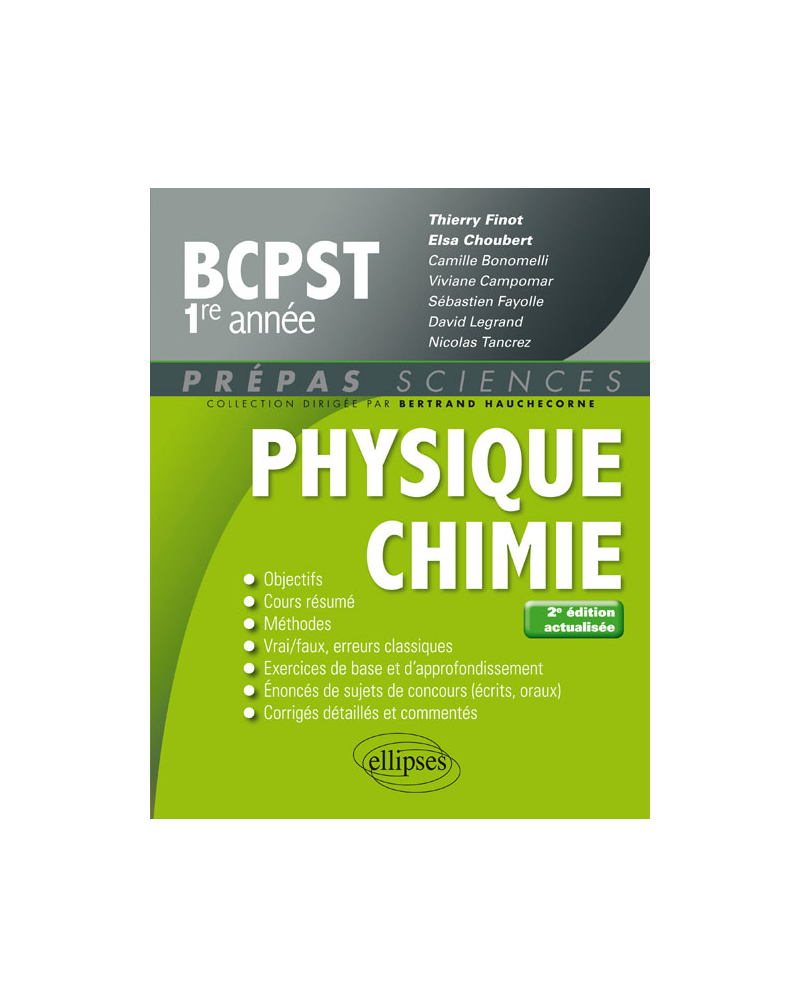 Physique-chimie BCPST-1 - 2e édition actualisée