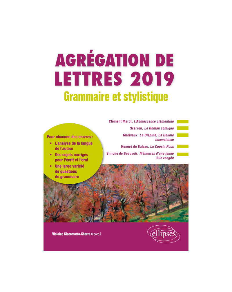 Grammaire et stylistique - Agrégation de lettres 2019
