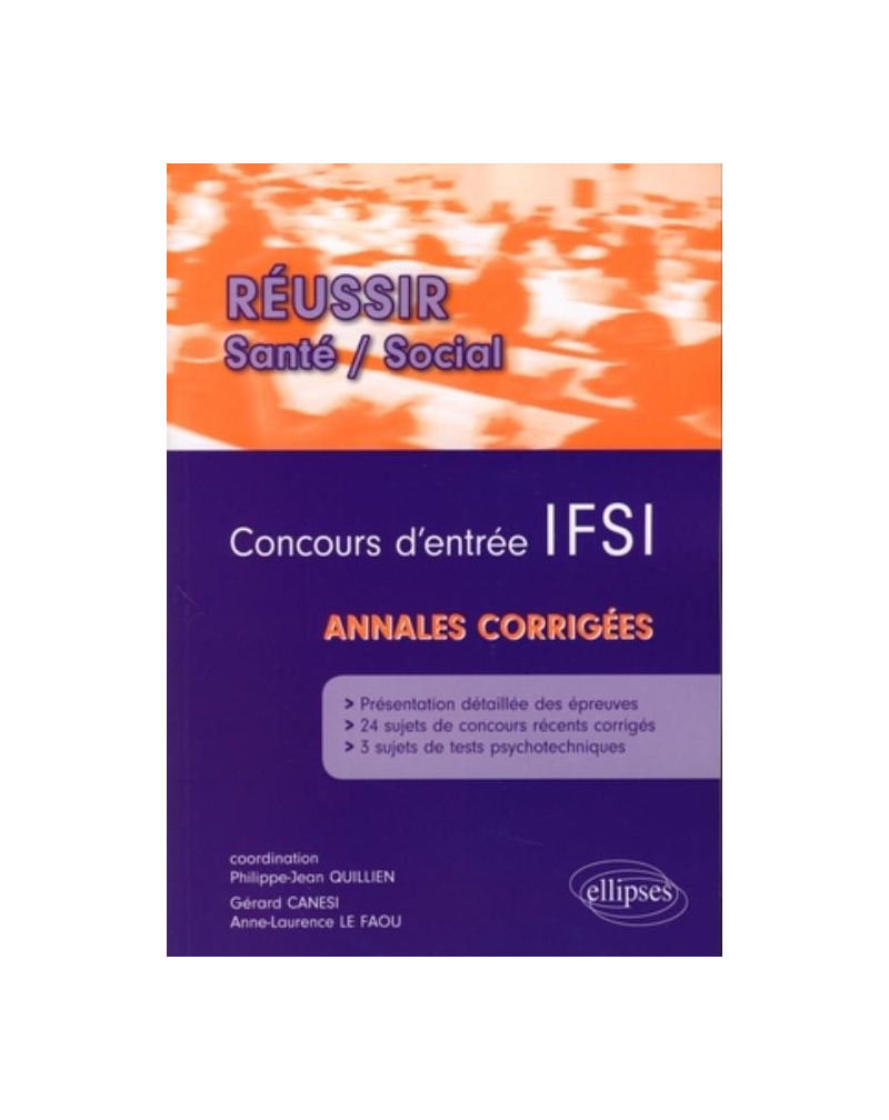 Concours d'entrée  IFSI - Annales corrigées