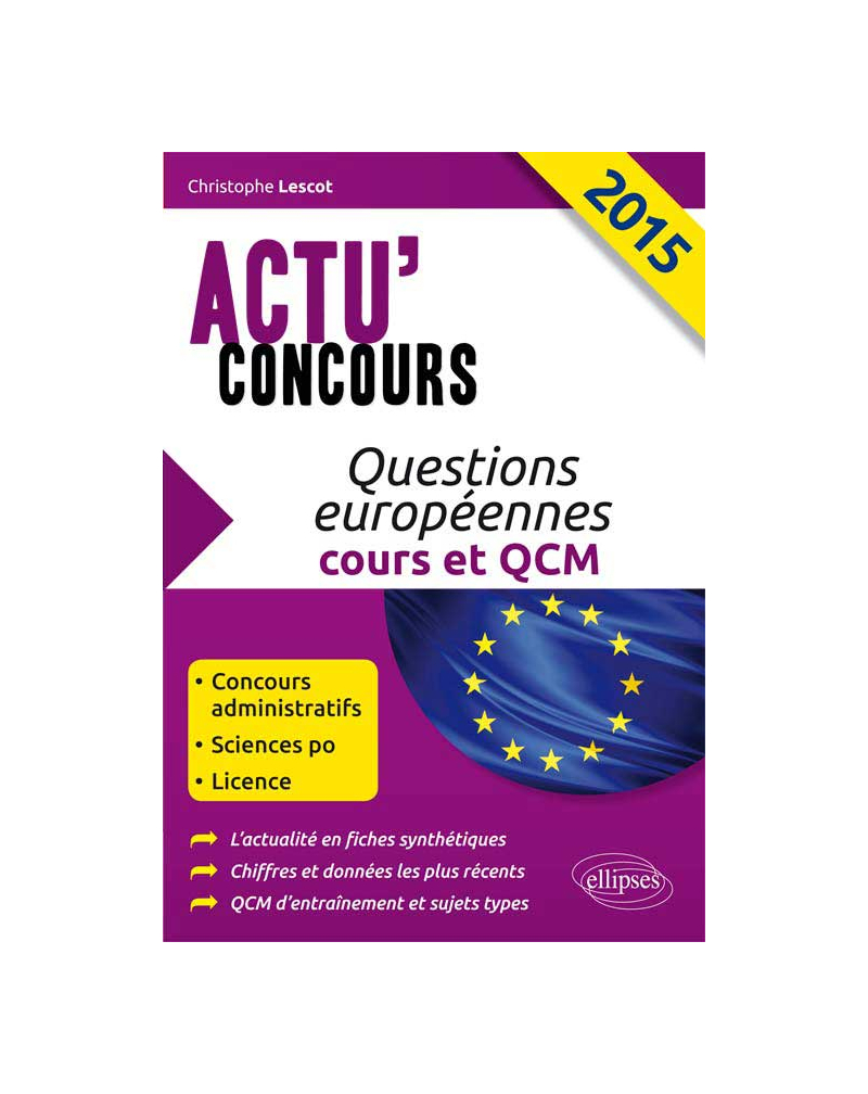 Questions européennes 2015 (cours et QCM)