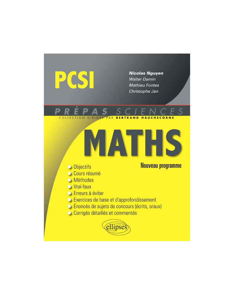 Mathématiques PCSI - conforme au nouveau programme 2013
