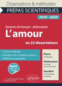 Thème et les trois œuvres. Epreuve de français/philo. Prépas scientifiques 2019-2020