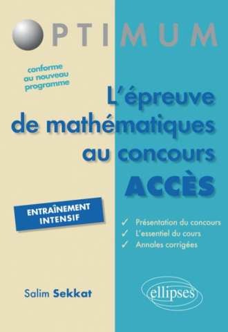 l'épreuve de mathématiques au concours ACCES