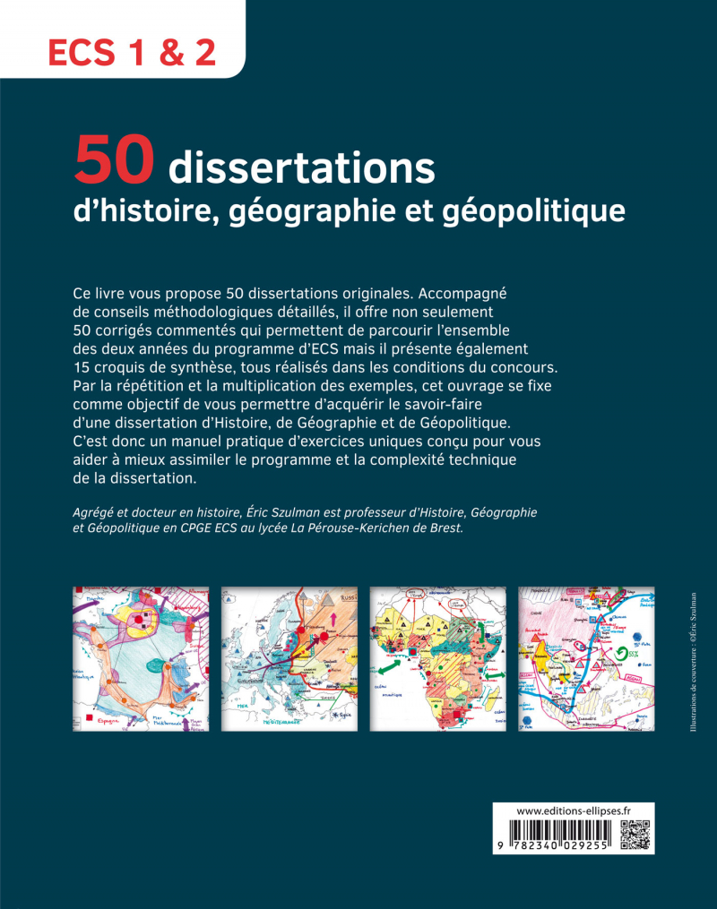 50 dissertations d'histoire, géographie et géopolitique  prépas ECS