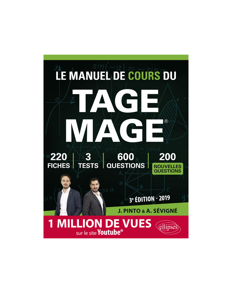 Le Manuel de Cours du TAGE MAGE - édition 2019