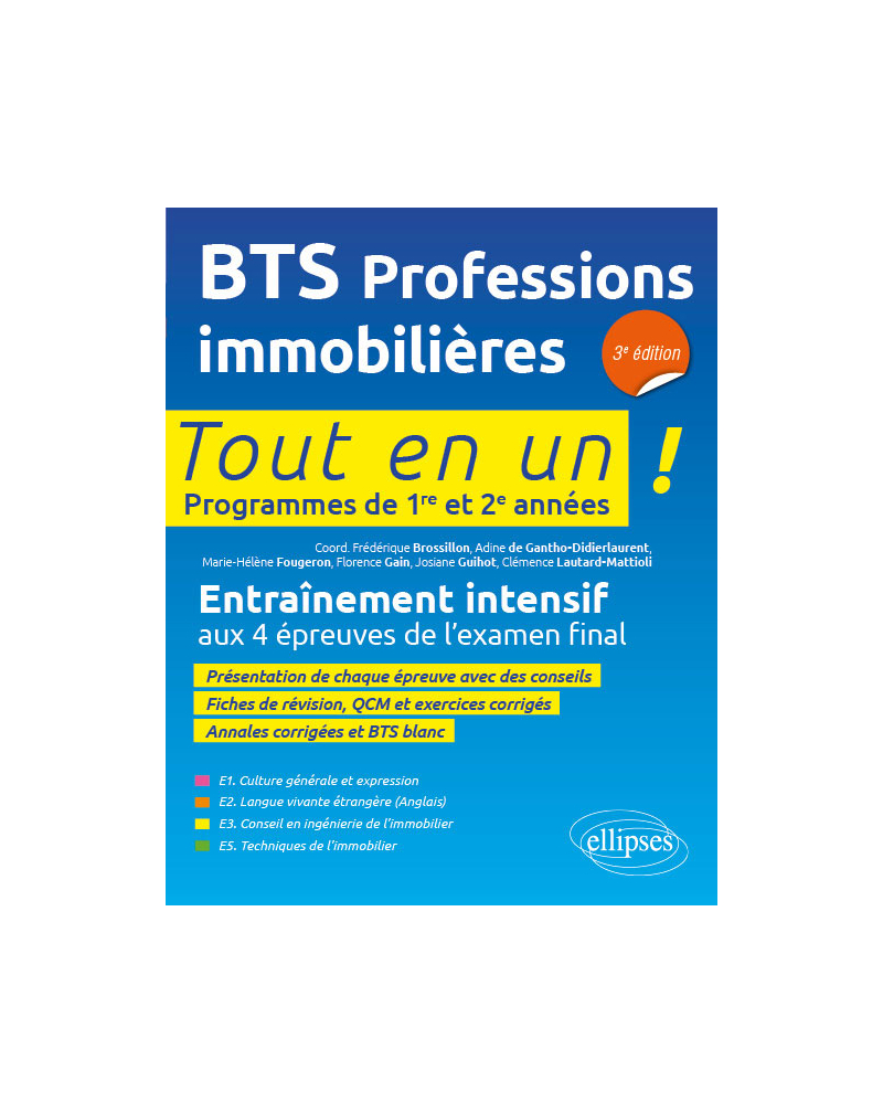 BTS PI (professions immobilières), 3e édition