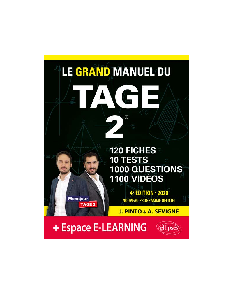 Le Grand Manuel du TAGE 2 – 10 tests blancs + 120 fiches de cours + 1000 vidéos – édition 2020 - 4e édition