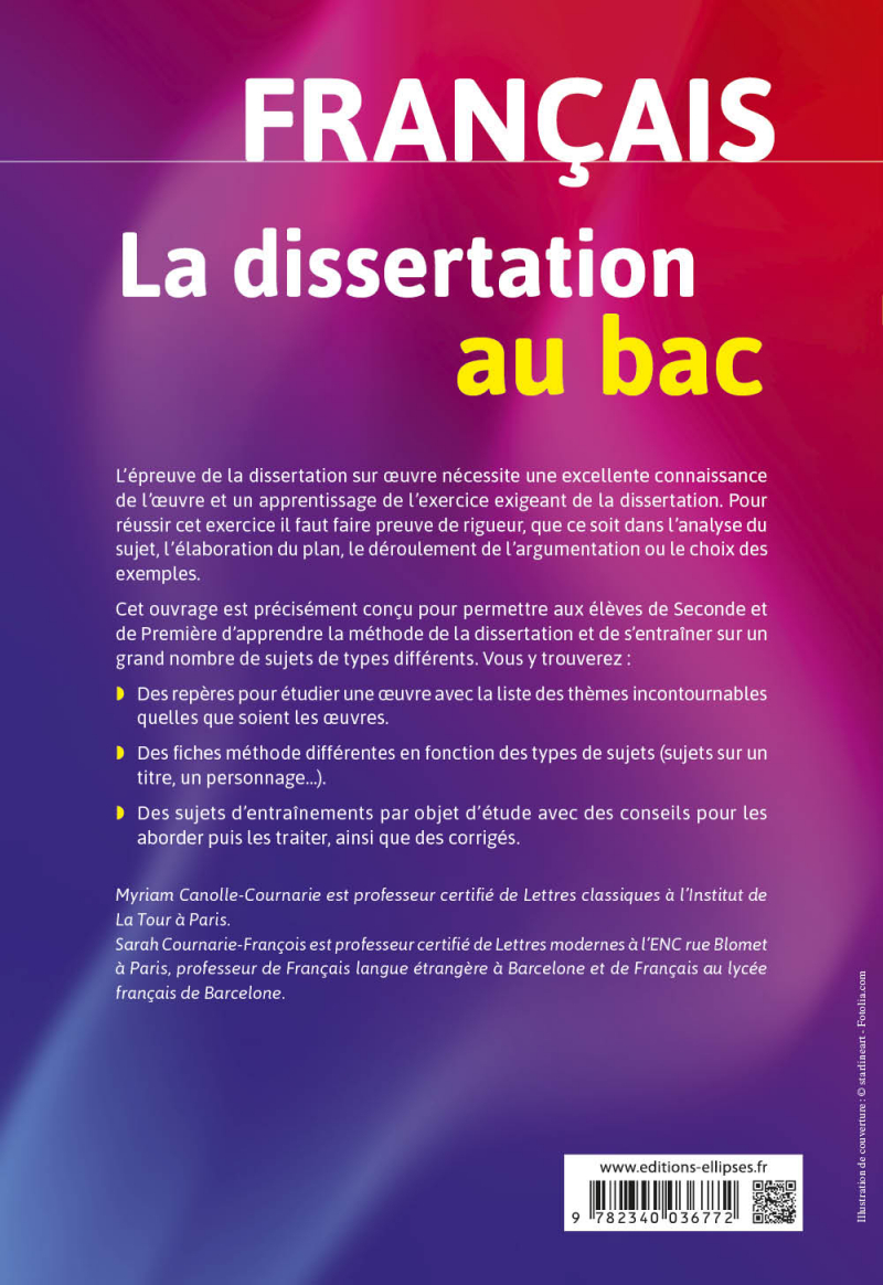 dissertation francais bac 2016