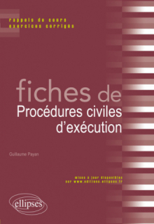 Fiches de Droit de procédures civiles d’éxécution