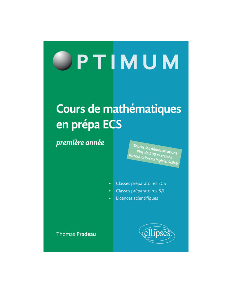 Cours de maths en prépa ECS 1re année