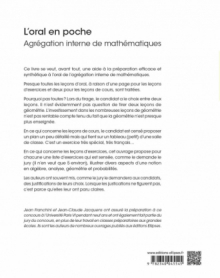 L’oral en poche : Agrégation interne de mathématiques