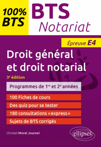 BTS Notariat - Épreuve de droit général et droit notarial (E4/U4) - 3e édition