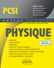 Physique PCSI - Programme 2021 - 5e édition