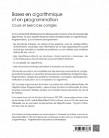 Bases en algorithmique et en programmation - Cours et exercices corrigés