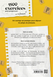 1500 exercices pour progresser en français - Orthographe, grammaire,  conjugaison, vocabulaire