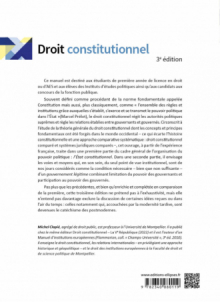 Droit constitutionnel - Théorie générale - 3e édition