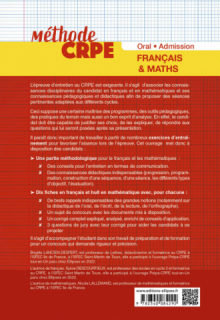 Épreuve d'admission Français & Maths - CRPE