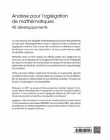 Analyse pour l’Agrégation de Mathématiques - 40 développements - 2e édition