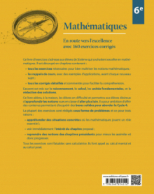 Mathématiques Sixième - En route vers l'excellence avec 160 exercices corrigés