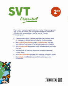 SVT L'essentiel - Seconde - Pour réussir vos révisions avec de nombreuses figures en couleurs et vidéos explicatives