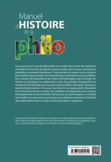 Manuel d'histoire de la philo - De l'Antiquité au XXIe siècle