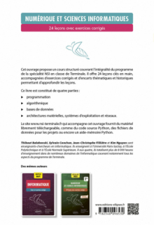 Spécialité Numérique et sciences informatiques : 24 leçons avec exercices corrigés - Terminale - 2e édition