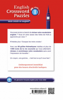 English Crossword Puzzles Level 1 - Mots croisés en anglais - Niveau 1 (A1-A2)